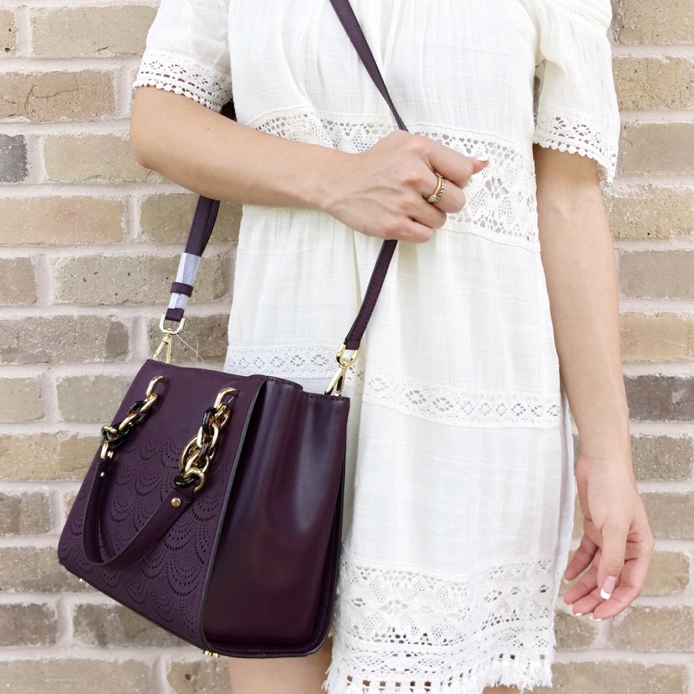 Michael Kors purple north east Tote - Picture 3 of 8